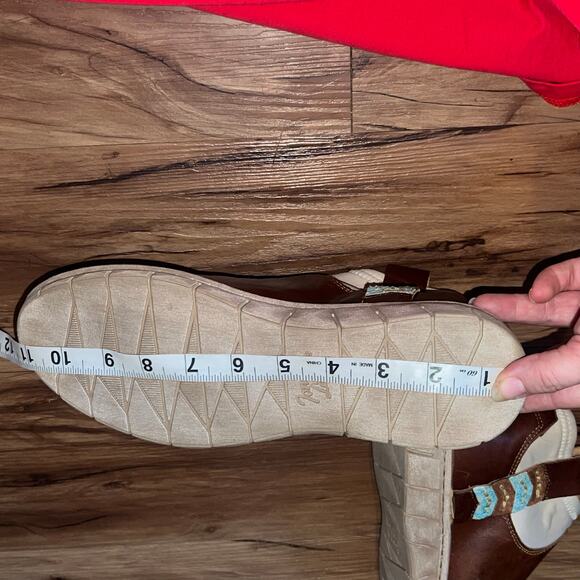 Tony Lama Brown Leather Slip-On Western Chelsea Boots Women’s Size 8 - Picture 13 of 15